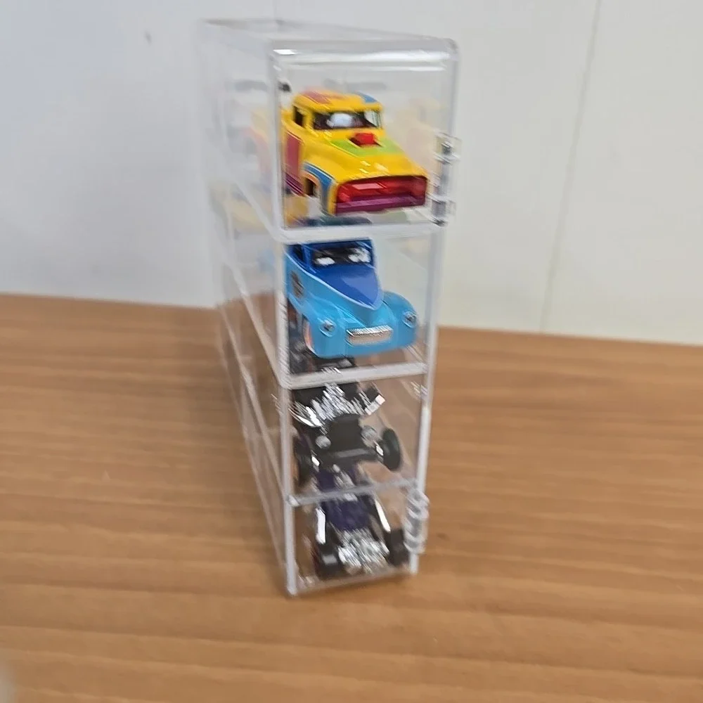 Clear Acrylic Display Case 1:64 Scale Diecast‎ Cars INCLUDING Mix H of CARS x 8